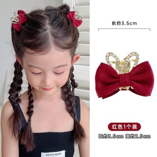IK Kẹp Mái Nơ Càng Cua Nhung Mini Tiểu Thư Nhiều Mẫu K411