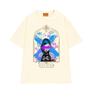 Áo Thun Game Liên Minh Huyền Thoại NGỐ TEE Arcane 2 Jinx Vải Cotton 75 Thoáng Mát