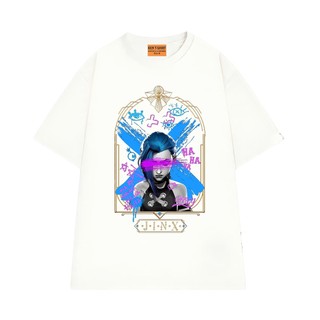 Áo Thun Game Liên Minh Huyền Thoại NGỐ TEE Arcane 2 Jinx Vải Cotton 75 Thoáng Mát