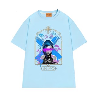 Áo Thun Game Liên Minh Huyền Thoại NGỐ TEE Arcane 2 Jinx Vải Cotton 75 Thoáng Mát