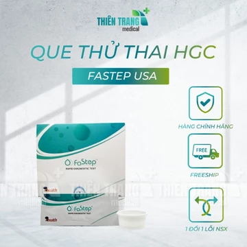 (Che Tên) Que Thử Thai HCG Fastep USA, Phát Hiện Thai Sớm 7 ngày, Test Nhanh, Tiện Lợi, Chính Xác Hộp 1 Que