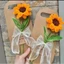 TẶNG TÚI XÁCH - Hoa Hướng Dương Gắn Thiệp ( Tốt Nghiệp , 14/2 , 8/3 , 20/10 , 20/11, Sinh Nhật )