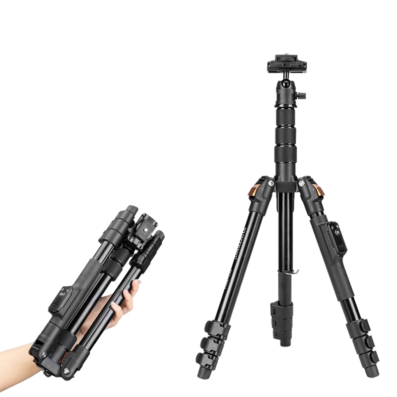 Combo Tripod Yunteng VCT-180 Và Gimbal Q02 - Phụ Kiện Quay Video, Livestream Chuyên Nghiệp