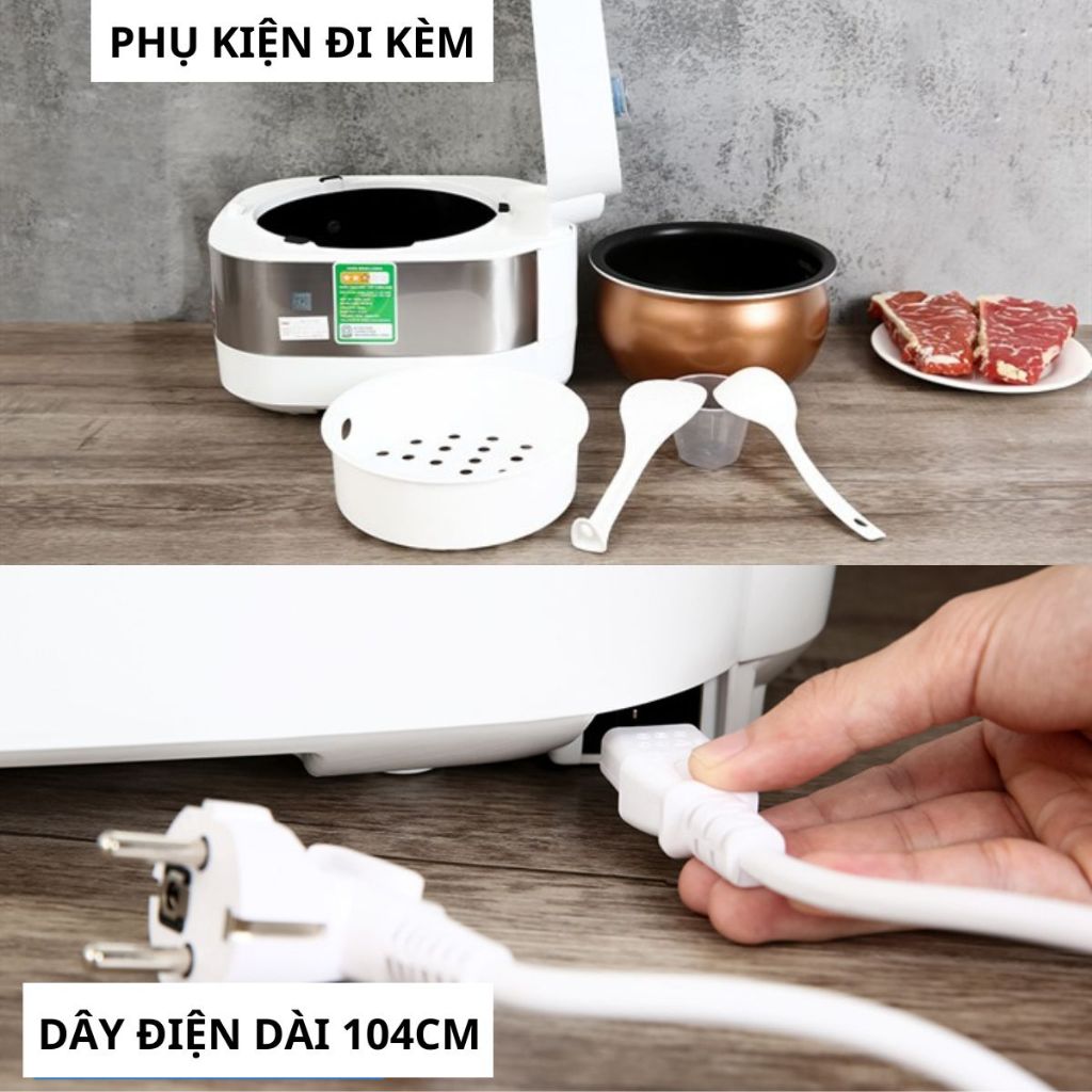 Nồi cơm điện tử cao tần Tefal RK762168 1.5L - Công suất 1200W - Bảo hành chính hãng 24 tháng