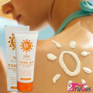 Kem chống nắng nâng tông NS Organic Tone Up Collagen Fragrance Sun Cream SFP50+ PA++++ 100ml 2Trucos