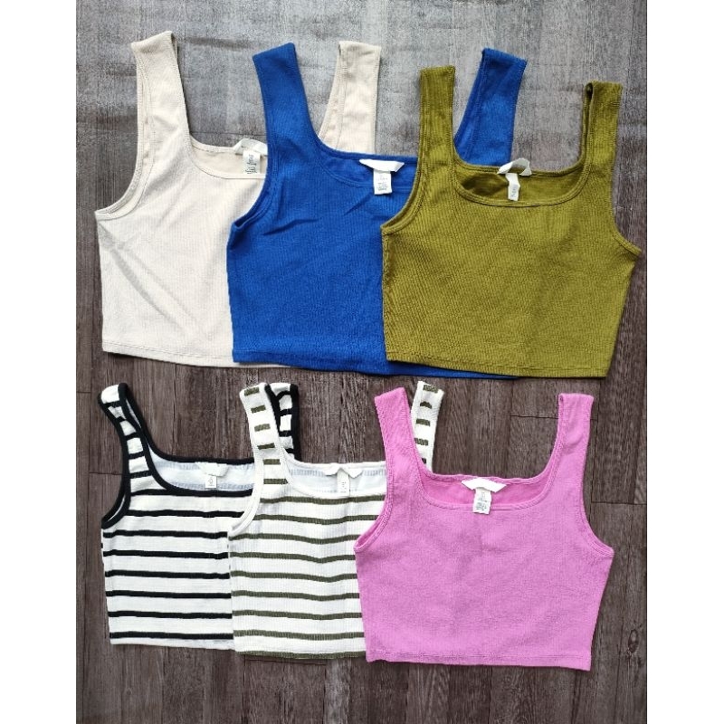 (BomoHouse) Áo croptop ba lỗ HM* bigsize - dư xịn.