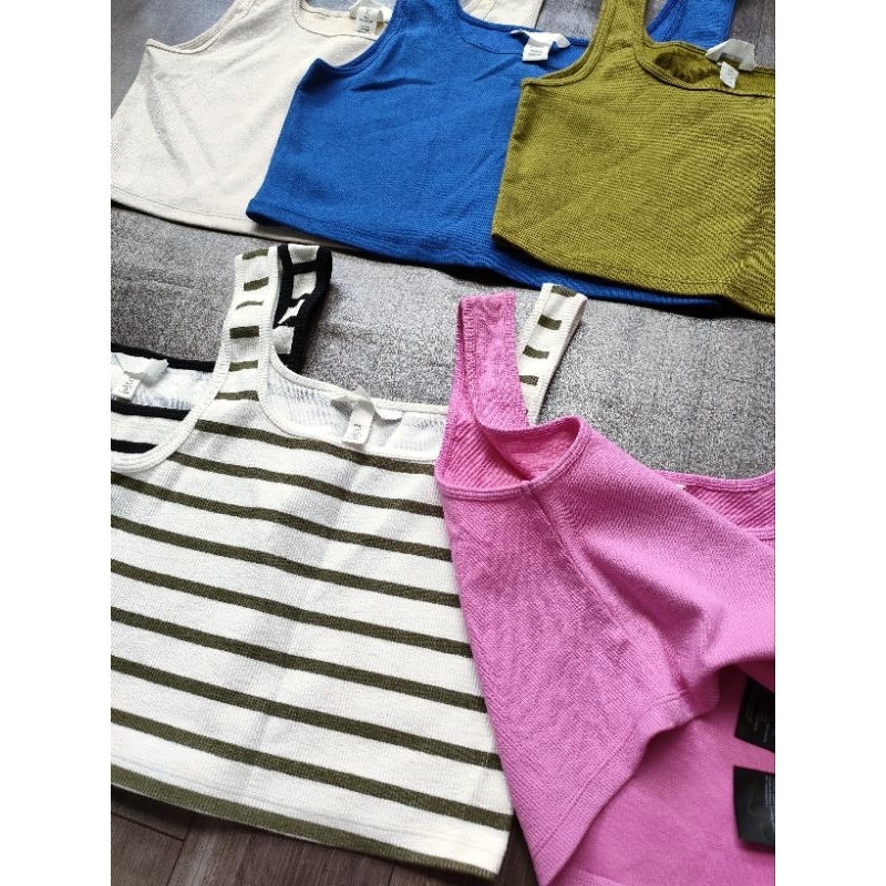 (BomoHouse) Áo croptop ba lỗ HM* bigsize - dư xịn.