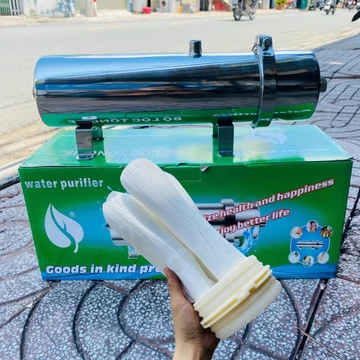 Màng siêu lọc UF sợi PVDF vỏ inox 304 lọc nước máy, giếng khoan