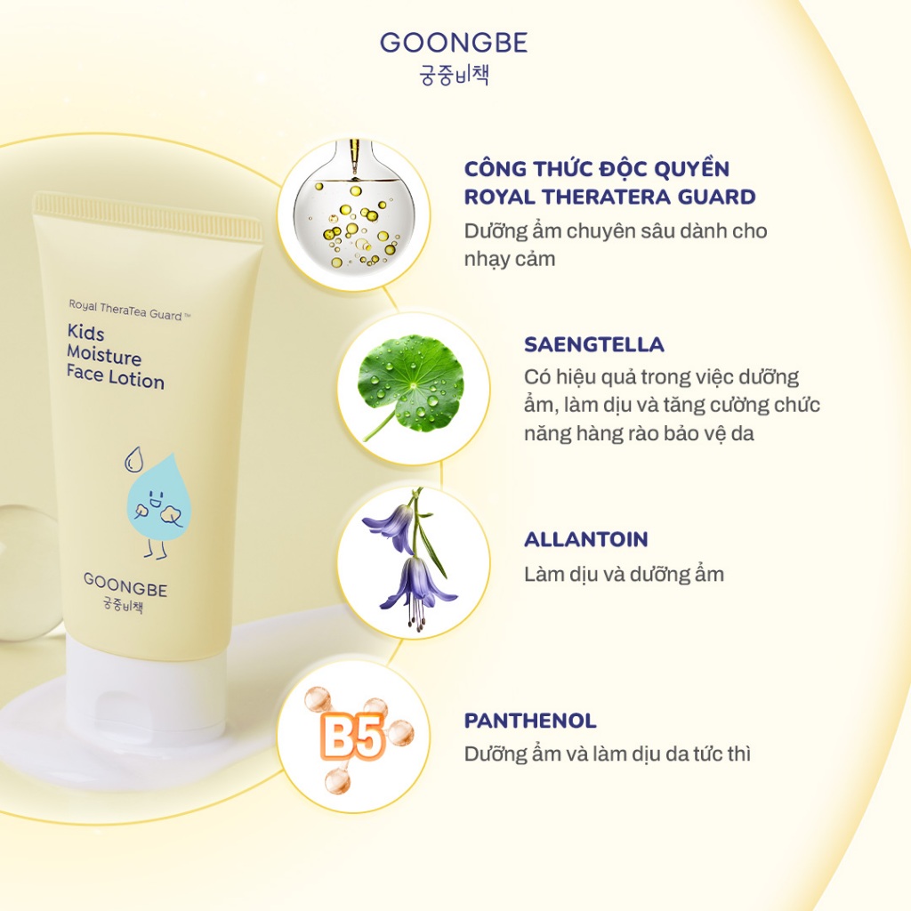 Ảnh Lotion Dưỡng Ẩm Làm Mềm Da GOONGBE Kids Face Lotion 80ml 2