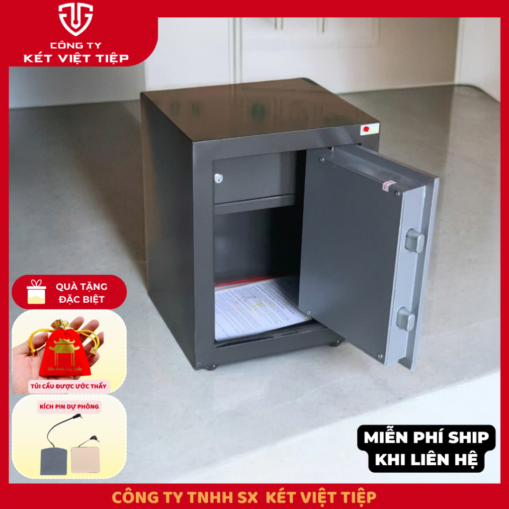 Két sắt Khóa cơ Việt Tiệp - KR50 CƠ 40KG +_ ( Sản phẩm của công ty TNHH SX Két Việt Tiệp )