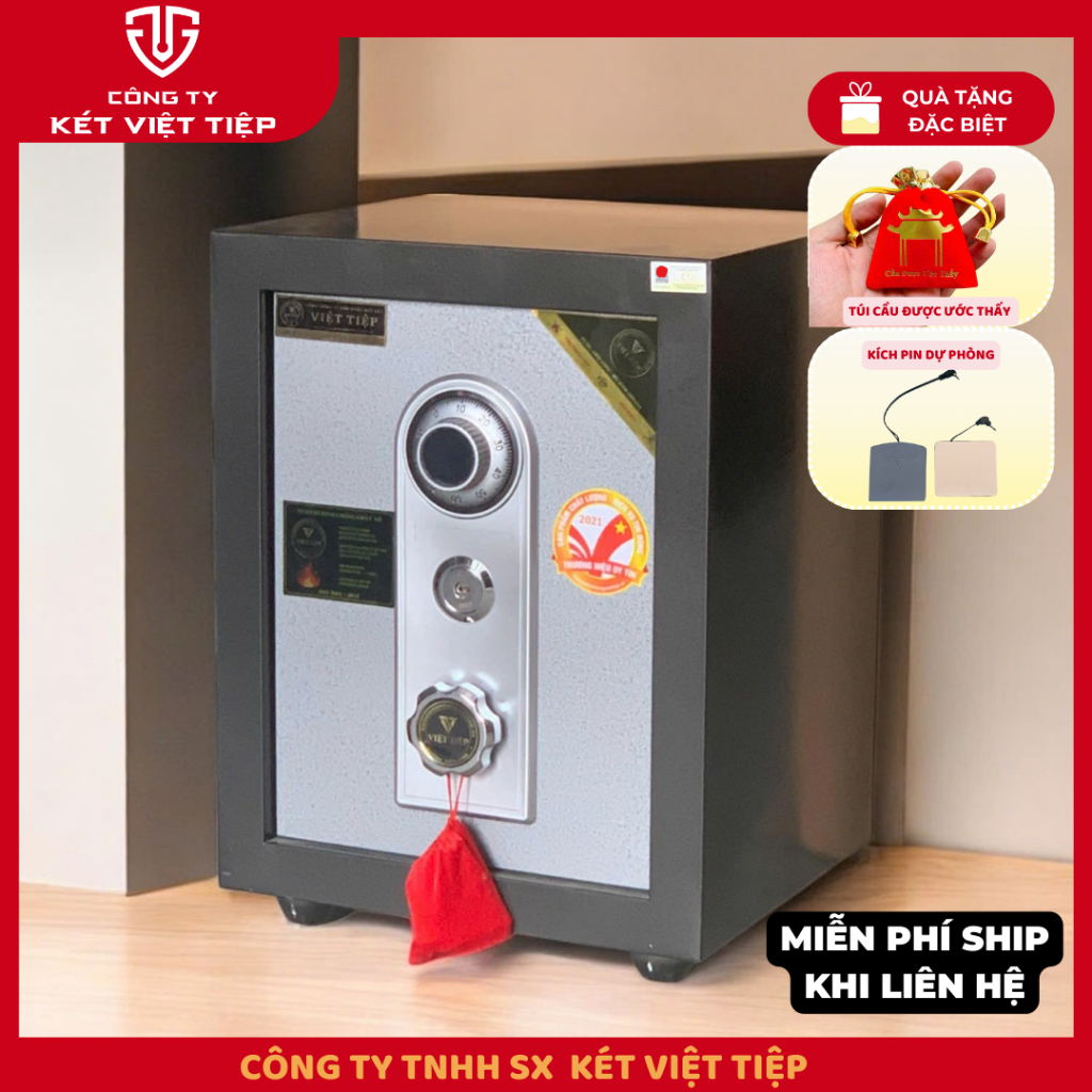 Két sắt Khóa cơ Việt Tiệp - KR50 CƠ 40KG +_ ( Sản phẩm của công ty TNHH SX Két Việt Tiệp )