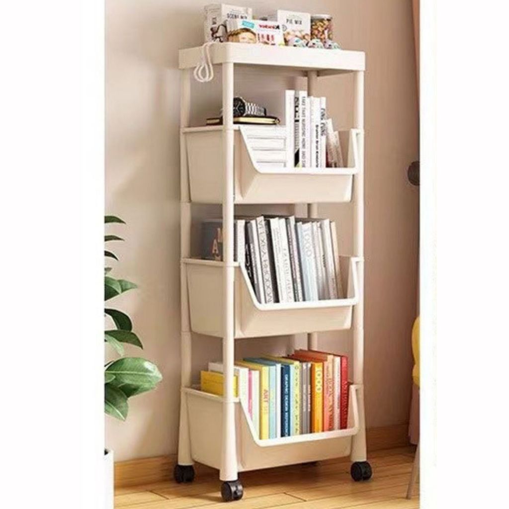 Xe đẩy đựng đồ trẻ em dể thương, kệ đựng đồ 3/4/5 tầng đa năng chuyên dùng cho mẹ bỉm sữa, spa, tiệm nail