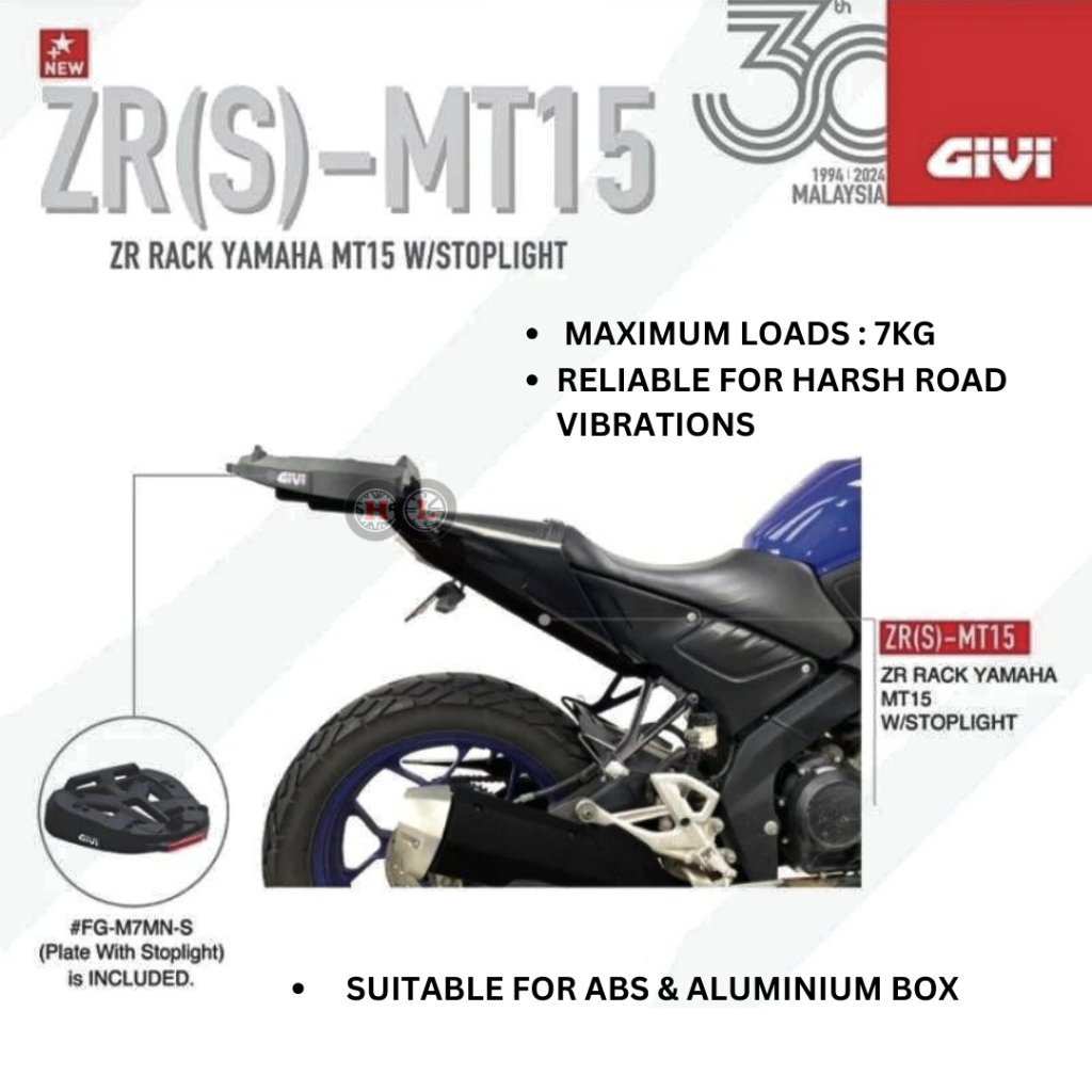 Baga cảng sau Givi ZR cho xe Yamaha MT15  - Chính hãng