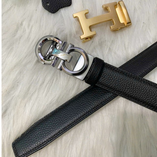 Set thắt lưng nam khoá gạt tự động 2 mặt 1 dây da bò cao cấp bản rộng 3,5cm thatlungvidanamnu