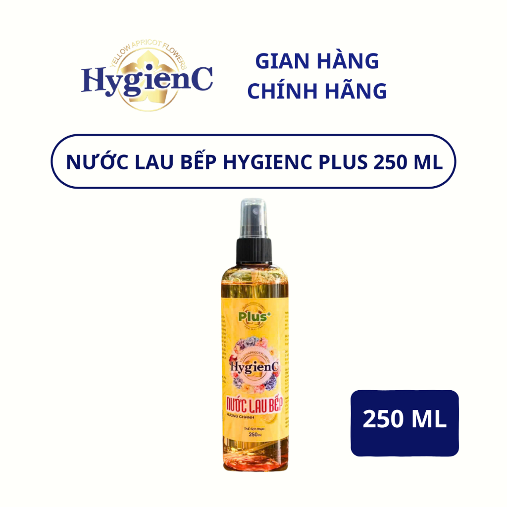 Ảnh Nước Xịt Lau Bếp HygienC Plus Hương Chanh & Baking Soda Chai 250ml 1