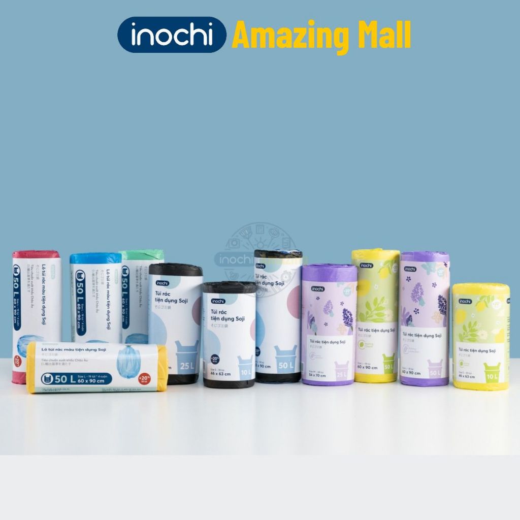 Túi đựng rác có mùi hương Inochi Soji hương chanh, lavender,Túi rác tự ...