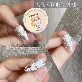Gel thạch cao làm hoa siêu dẻo bản cao cấp màu trắng - chất gel dẻo mịn nặn hoa siêu dễ