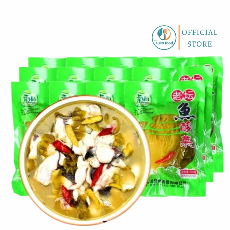 Cải Chua Tứ Xuyên Cao Cấp 400g - Dưa Cải Muối Giòn Ngon, Đậm Đà Vị Trung Hoa Luka Food