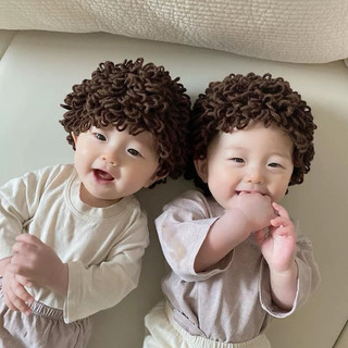 Mũ len tóc xù sành điệu cho bé trai