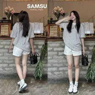 Quần short jean đùi nữ mềm nữ to gấu lưng cao basic Samsu.clothing_Saigon