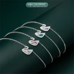 Lắc tay bạc nữ TLEE  thiên nga đính đá lấp lánh TLEEJEWELRY — ảnh 3