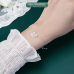Lắc tay bạc nữ TLEE  thiên nga đính đá lấp lánh TLEEJEWELRY — ảnh 7