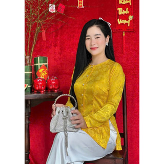 Bà Ba Gấm 2Da # Women Top Áo Voi Kem