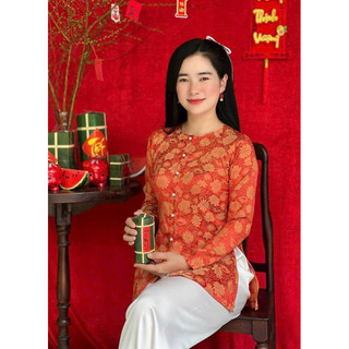 Bà Ba Gấm 2Da # Women Top Áo Voi Kem