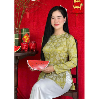 Bà Ba Gấm 2Da # Women Top Áo Voi Kem