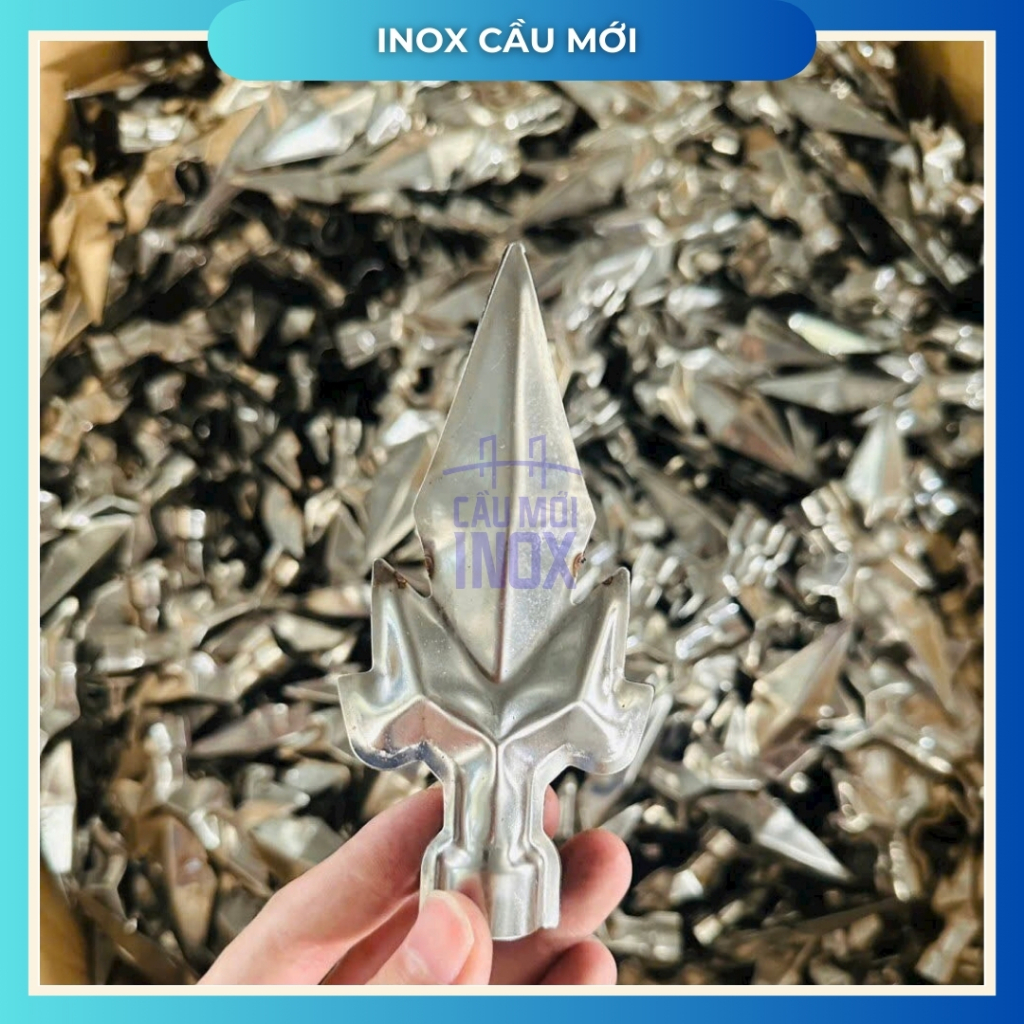 Mác inox 304/ mác hàng rào inox/ mác lá lúa/mác chông/mác cánh gà/mác trang trí hàng rào