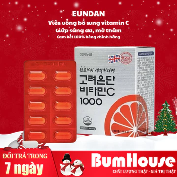 Viên Uống Vitamin C Korea Eundan 1000mg hỗ trợ sức khỏe, dưỡng sáng da, mờ thâm, bổ sung vitamin C 60 viên/120 viên/hộp
