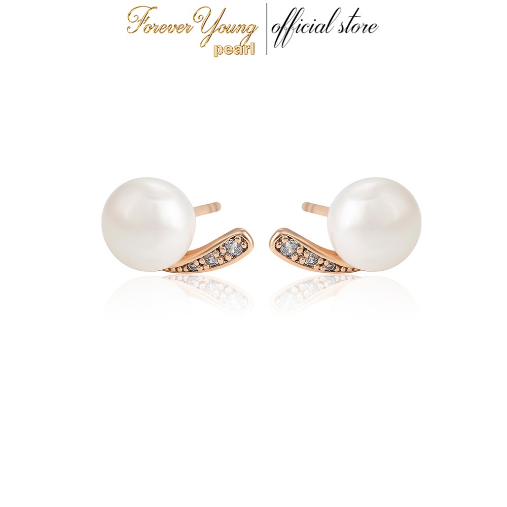 Mã BT20. Bông Tai ngọc Trai Nuôi Nước Ngọt Dày 6-7Li - Forever Young Pearl