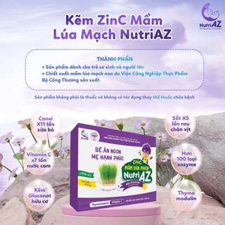Bộ Sản Phẩm Sắt Ferrolip Baby Và Kẽm ZinC Mầm Lúa Mạch NutriAZ Bổ Sung Vi Chất Cho Bé Nhập Khẩu