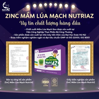 Bộ Sản Phẩm Sắt Ferrolip Baby Và Kẽm ZinC Mầm Lúa Mạch NutriAZ Bổ Sung Vi Chất Cho Bé Nhập Khẩu