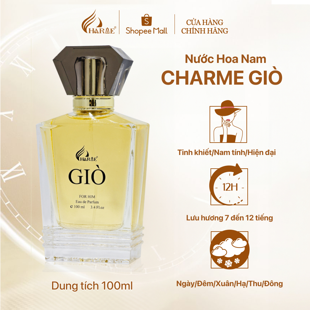 Ảnh Nước Hoa Nam Charme Giò 100ml Chính Hãng, Hương Gỗ Trái Cây Quyến Rũ, Cá Tính 3