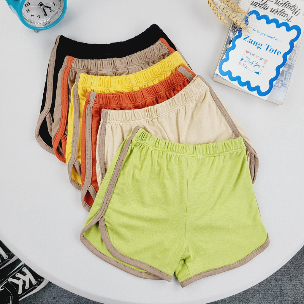 Q014 - (6-17kg) Quần short quần đùi chục cho bé trai bé gái viền hông vải cotton cao cấp