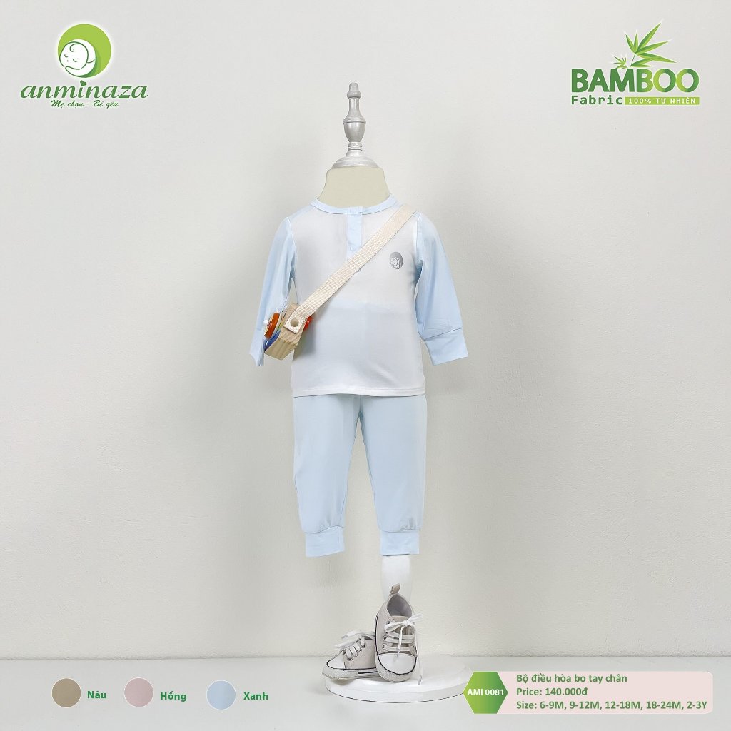 Bộ Dài Tay Cho Bé Vải Sợi Tre Petit Lành Tính Mềm Mịn Co Dãn - Hàng Chính Hãng MIN0081