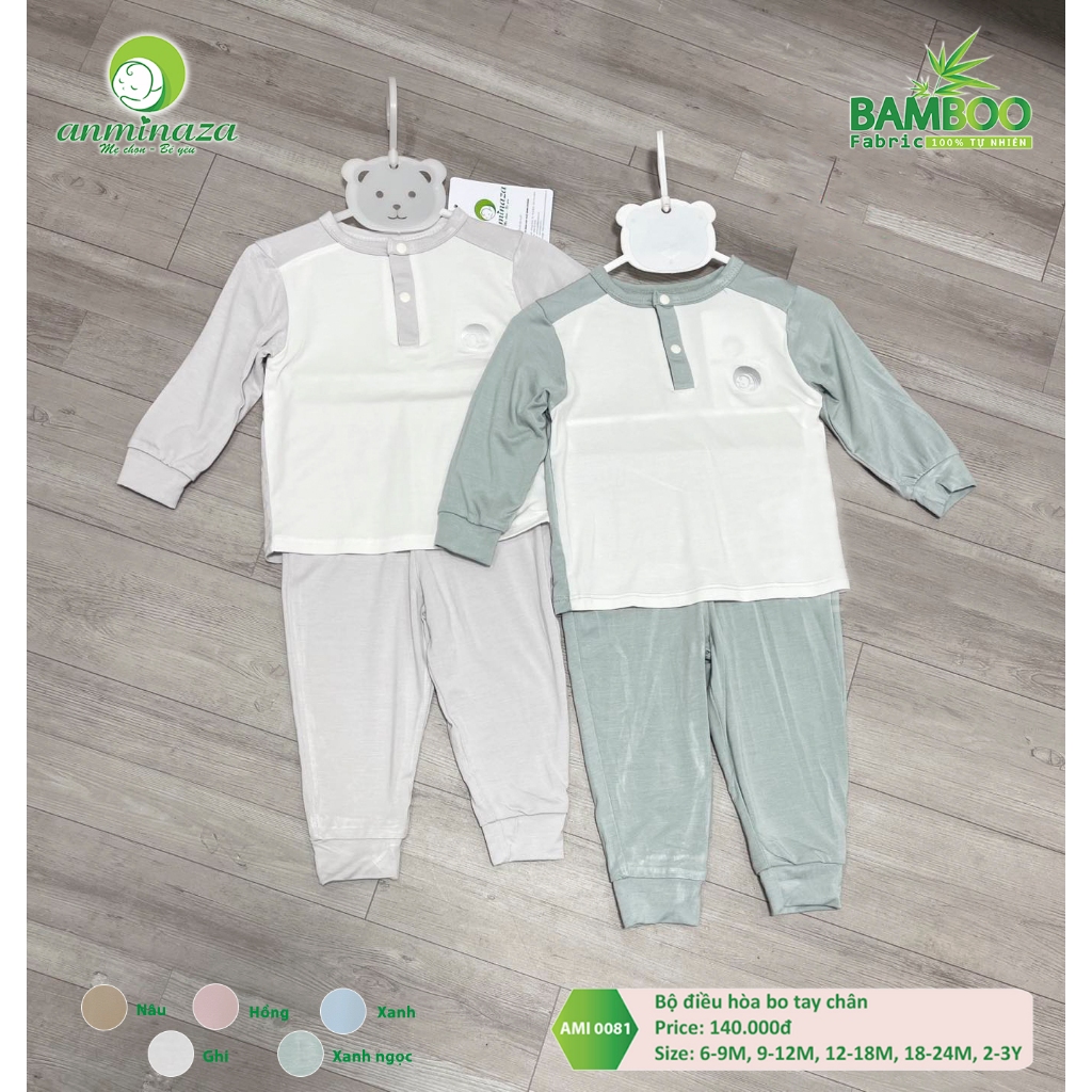 Bộ Dài Tay Cho Bé Vải Sợi Tre Petit Lành Tính Mềm Mịn Co Dãn - Hàng Chính Hãng MIN0081