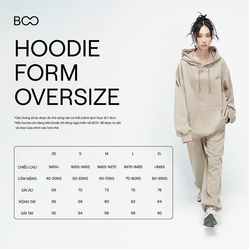 Ảnh Áo Nỉ Mũ BOO Overfit In Graphic Phiếu bé ngoan Essential 4