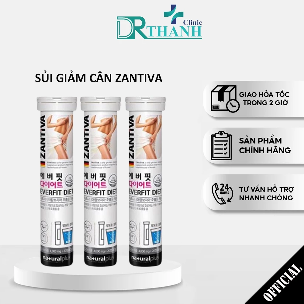 Viên sủi Zantiva hộp sản phẩm