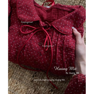 bộ pijama đỏ đũi