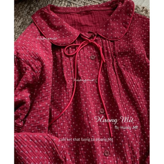 bộ pijama đỏ đũi