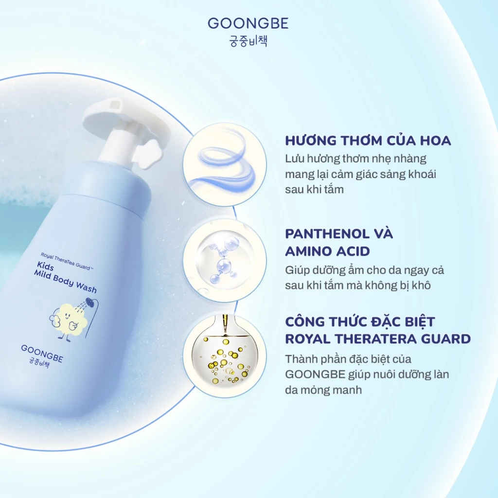 [GIFT] Bộ 3 Sample Dầu Gội, Dầu Xả, Sữa Tắm GOONGBE Kids An Toàn, Lành Tính Cho Da Nhạy Cảm 4ml
