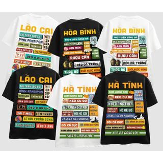 Áo phông unisex tay ngắn 63 TỈNH VIỆT NAM áo thun Hà Nội,Sài Gòn,Đà Nẵng,Hải Phòng,Thái Bình,Nam Định,Bắc Ninh,Hải Dương