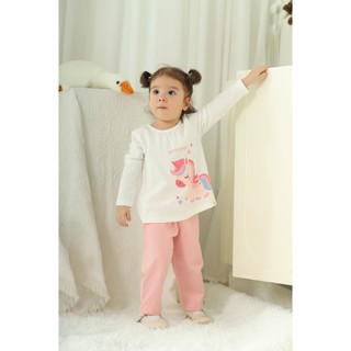 NGỌC BẢO AN KIDS (6M-7Y) Bộ Quần Áo Dài Tay Bé Gái Chất Vải Cotton Thoáng Mát, Co Giãn Tốt Cho Bé Từ 8kg5 đến 25kg