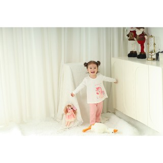 NGỌC BẢO AN KIDS (6M-7Y) Bộ Quần Áo Dài Tay Bé Gái Chất Vải Cotton Thoáng Mát, Co Giãn Tốt Cho Bé Từ 8kg5 đến 25kg