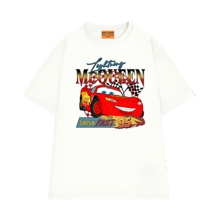 Áo Thun NGỐ TEE Hoạt Hình Vương Quốc Xe Hơi Lightning McQueen Chất Vải Cotton Thoáng Mát Mềm Mịn