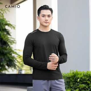 Áo thun giữ nhiệt dài tay nam CAMIO, áo thun thu đông vải Heattech cao cấp mềm mịn co giãn