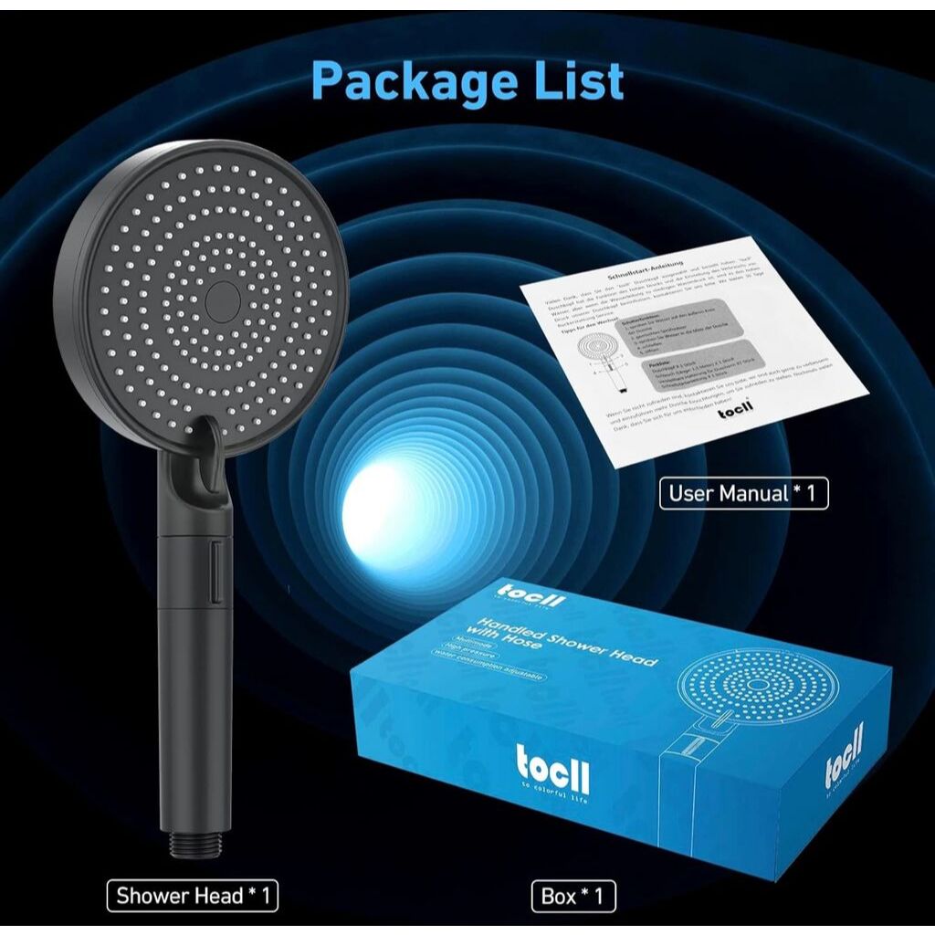 Vòi hoa sen tăng áp 3 cấp độ, tiết kiệm nước, chính hãng TOCLL