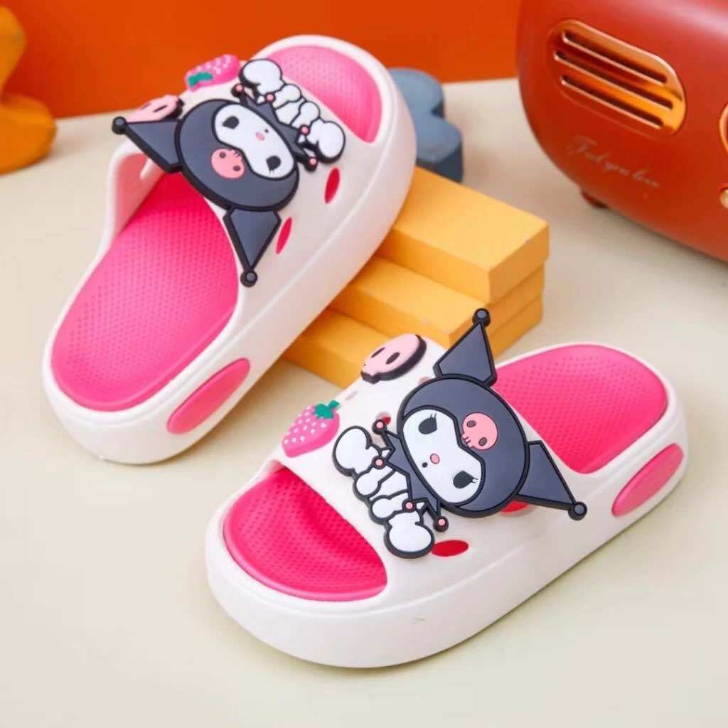 Dép kuromi cho bé gái có họa tiết dễ thương chất liệu EVA cao cấp đi êm nhẹ mềm mẫu mới 2024 - K05